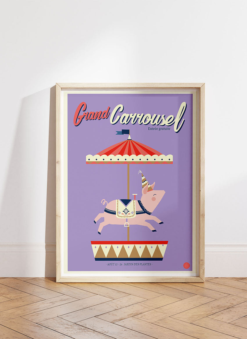 Grote poster: Carrousel varken