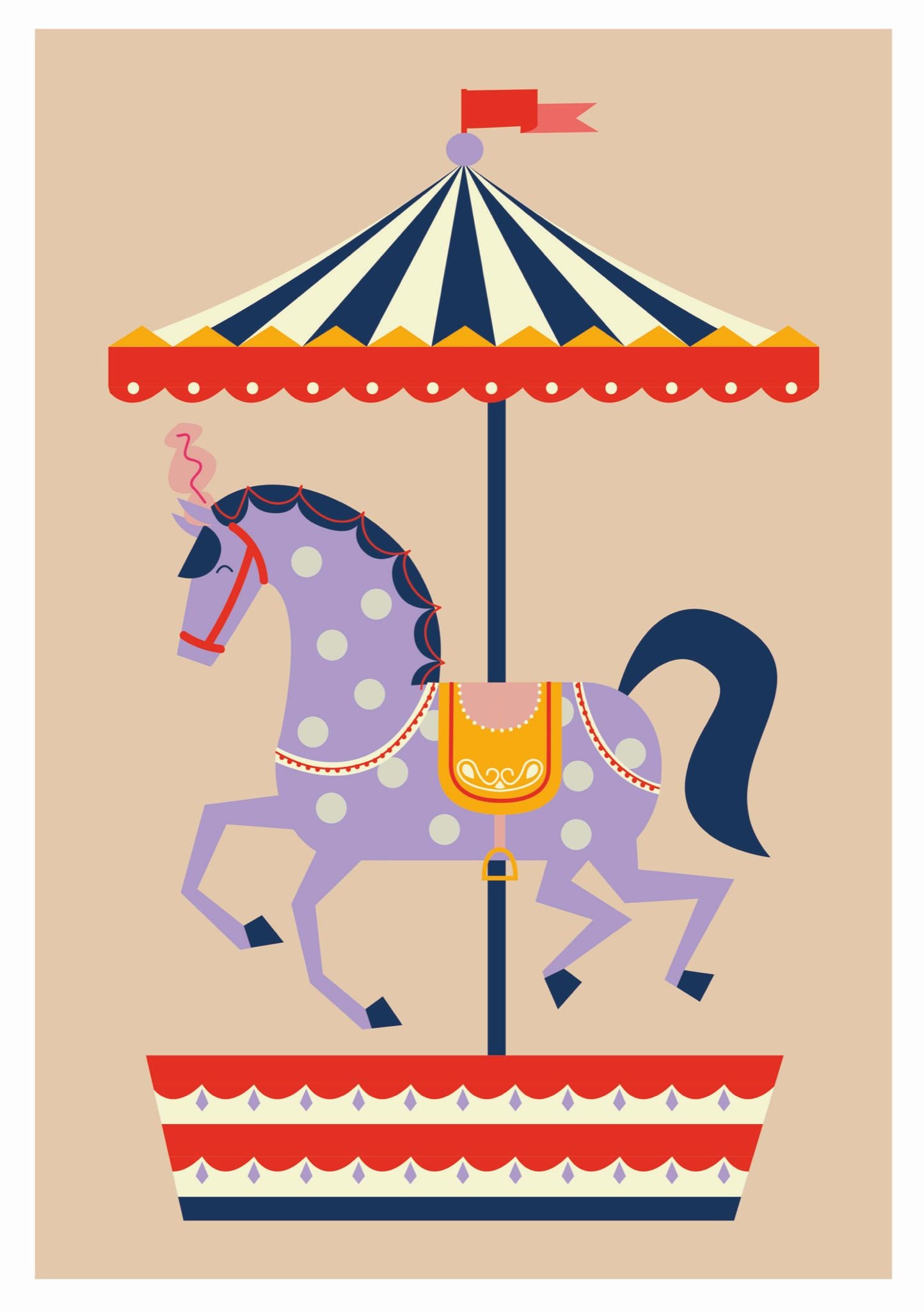 A3 poster: Carrousel paard