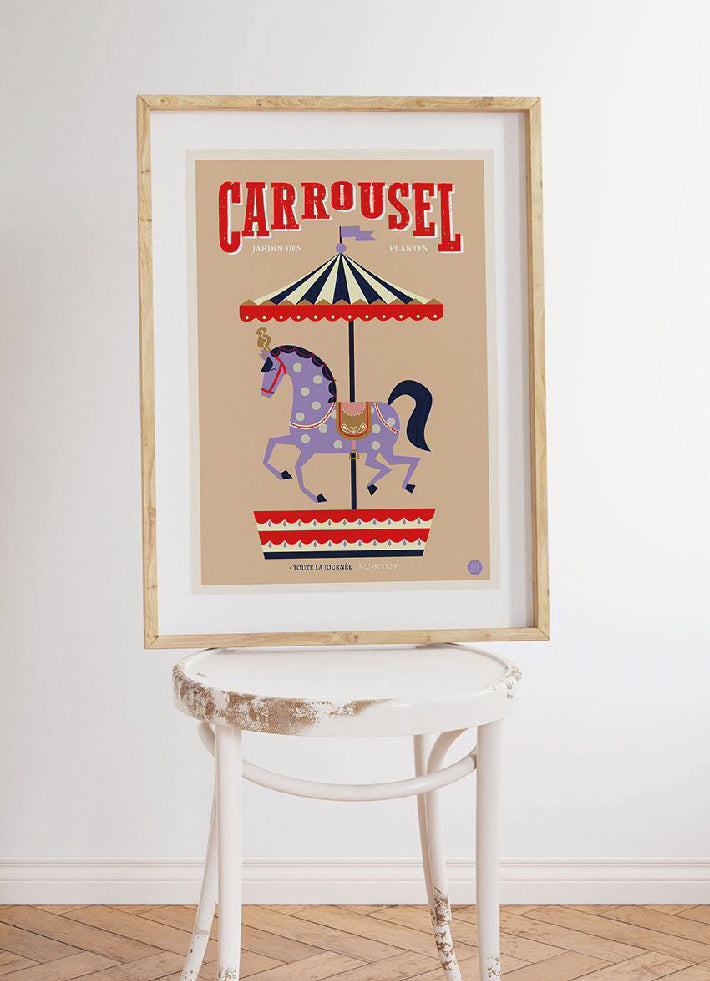 A3 poster: Carrousel paard