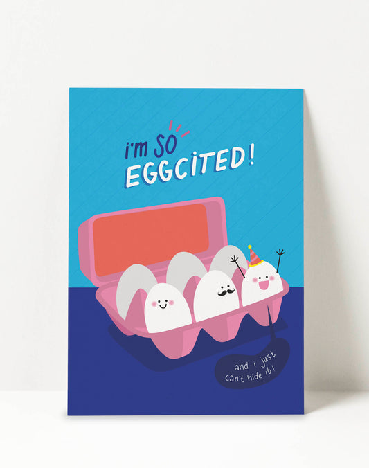 Ansichtkaart: I'm so eggcited