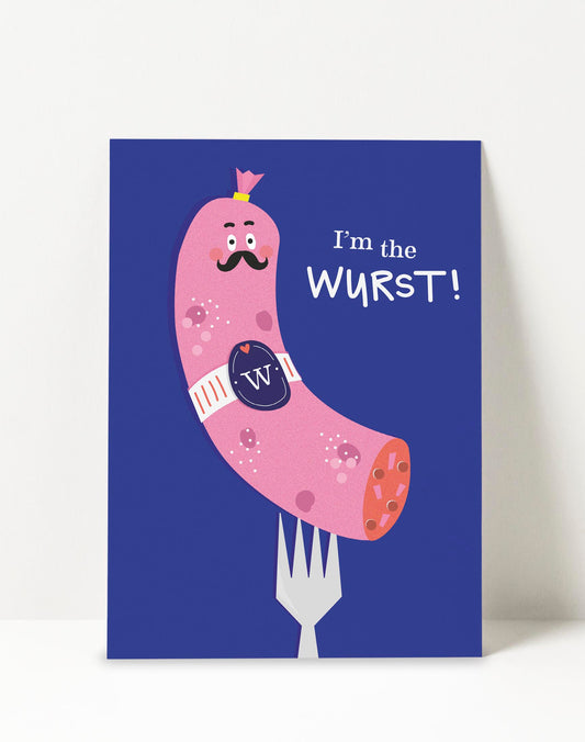 Ansichtkaart: I'm the wurst